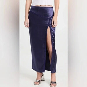 Free People FP Movement Women's Dakota Satin Midi Skirt Small B1916